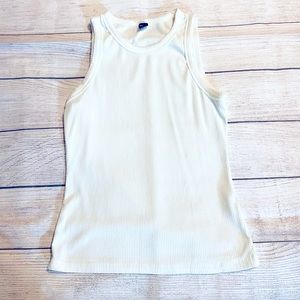 White Ribbed Tank